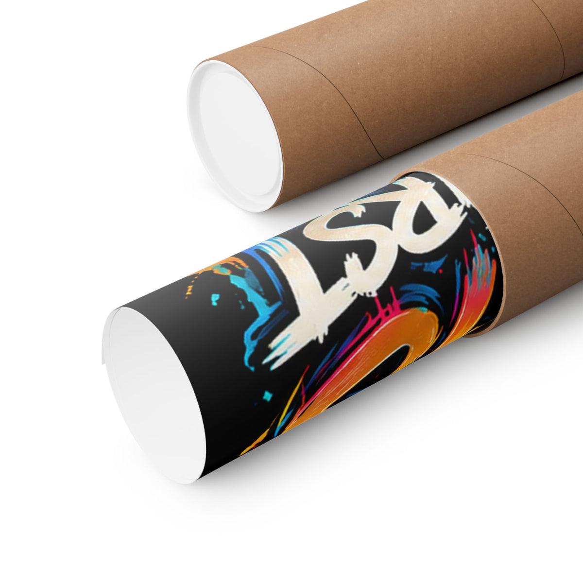 Family First Dog Poster — Colorful Graffiti Matte Vertical Print