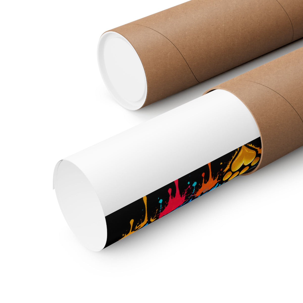 Family First Dog Poster — Colorful Graffiti Matte Vertical Print