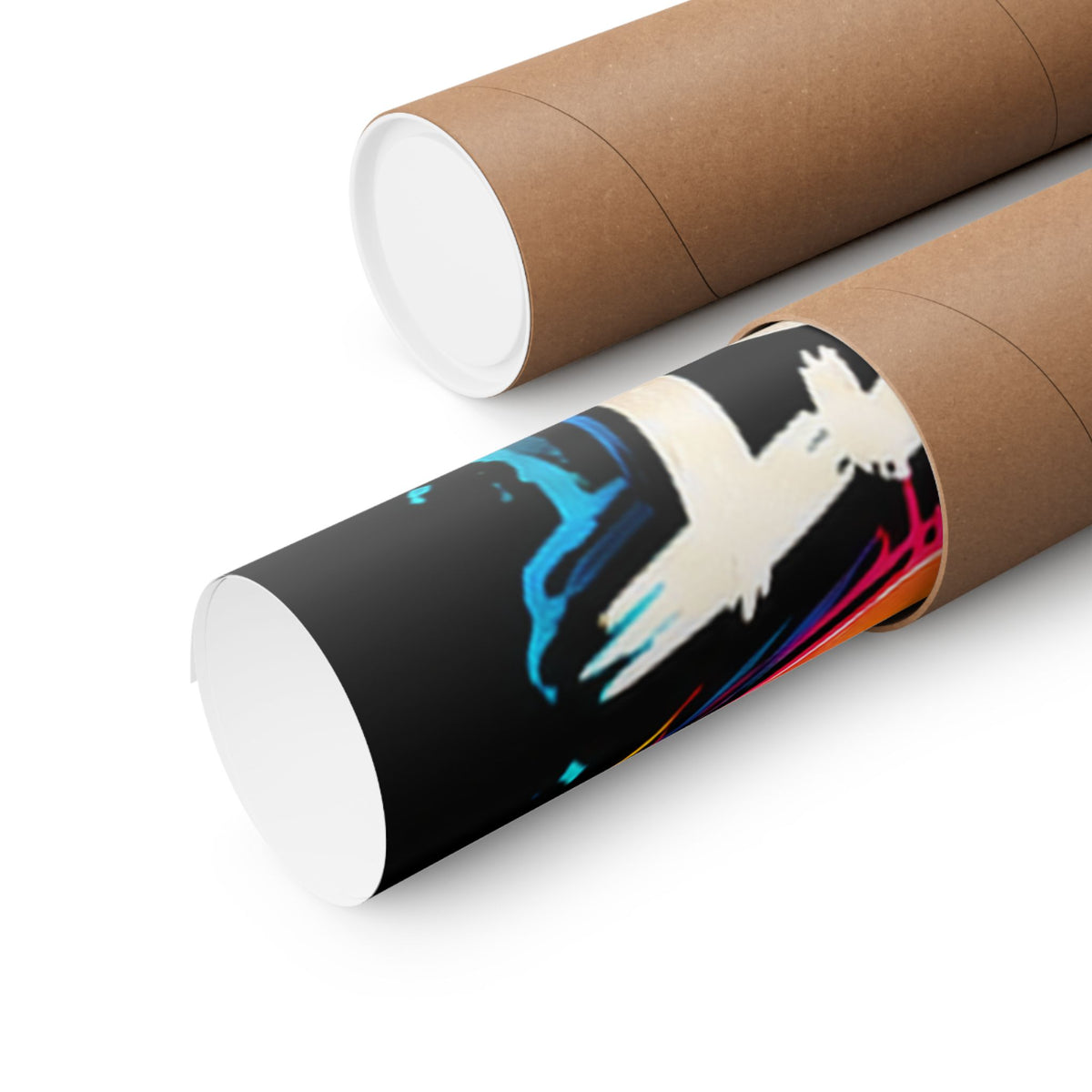 Family First Dog Poster — Colorful Graffiti Matte Vertical Print