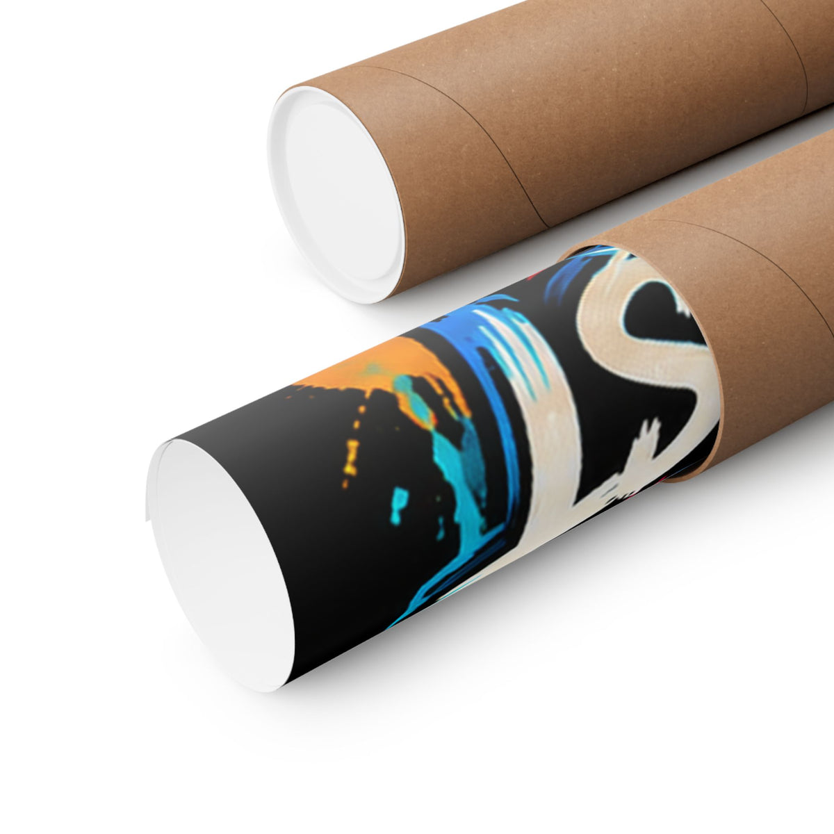 Family First Dog Poster — Colorful Graffiti Matte Vertical Print