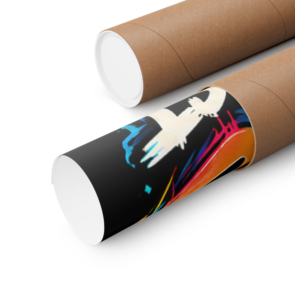 Family First Dog Poster — Colorful Graffiti Matte Vertical Print