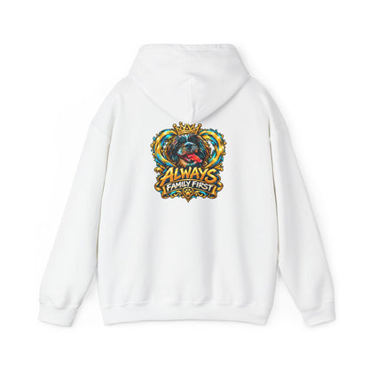 Always Family First Hoodie — Warm Hearts. Strong Bonds.