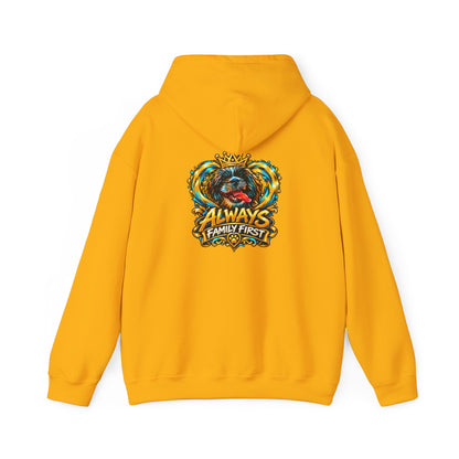 Always Family First Hoodie — Warm Hearts. Strong Bonds.