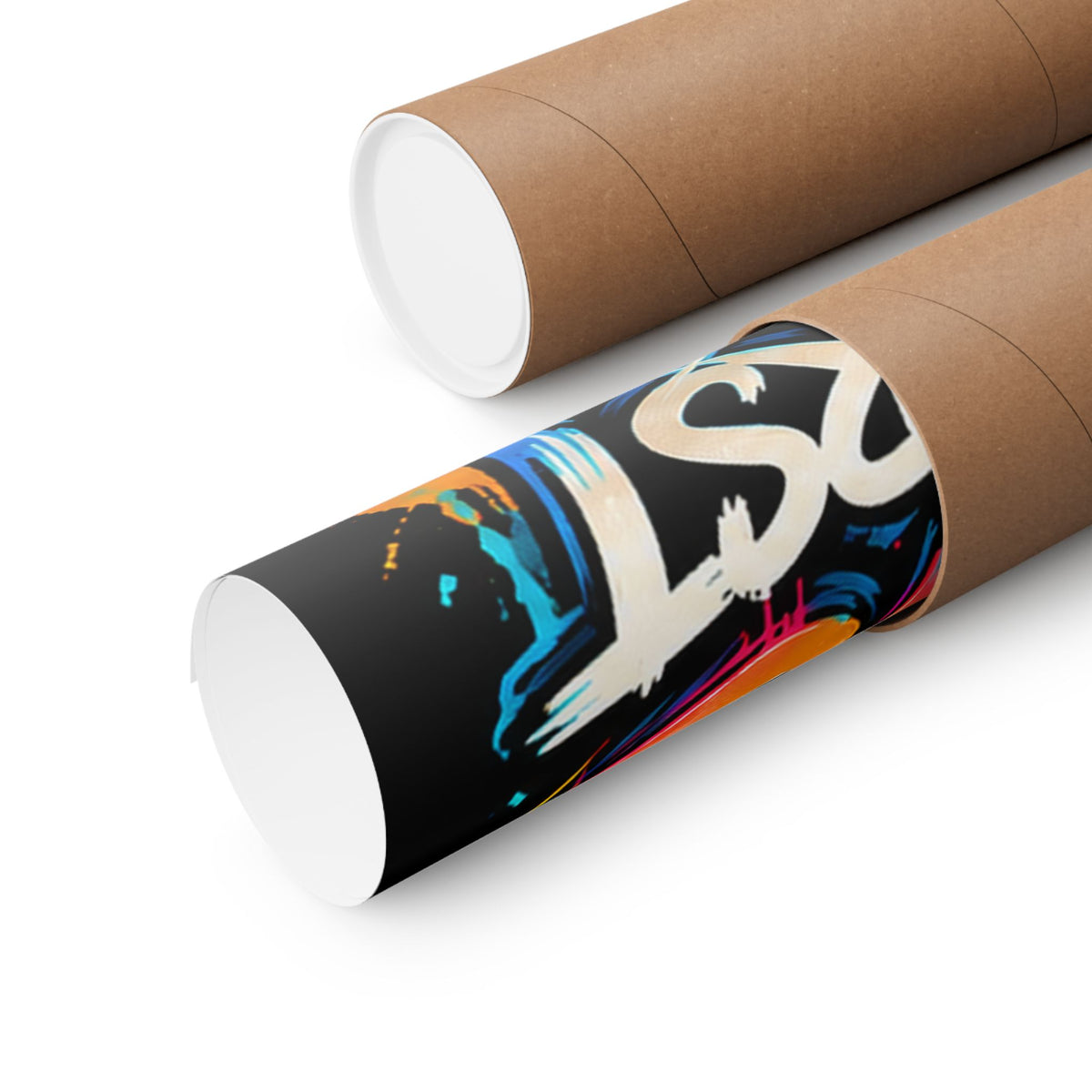 Family First Dog Poster — Colorful Graffiti Matte Vertical Print