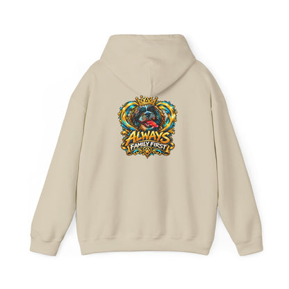 Always Family First Hoodie — Warm Hearts. Strong Bonds.