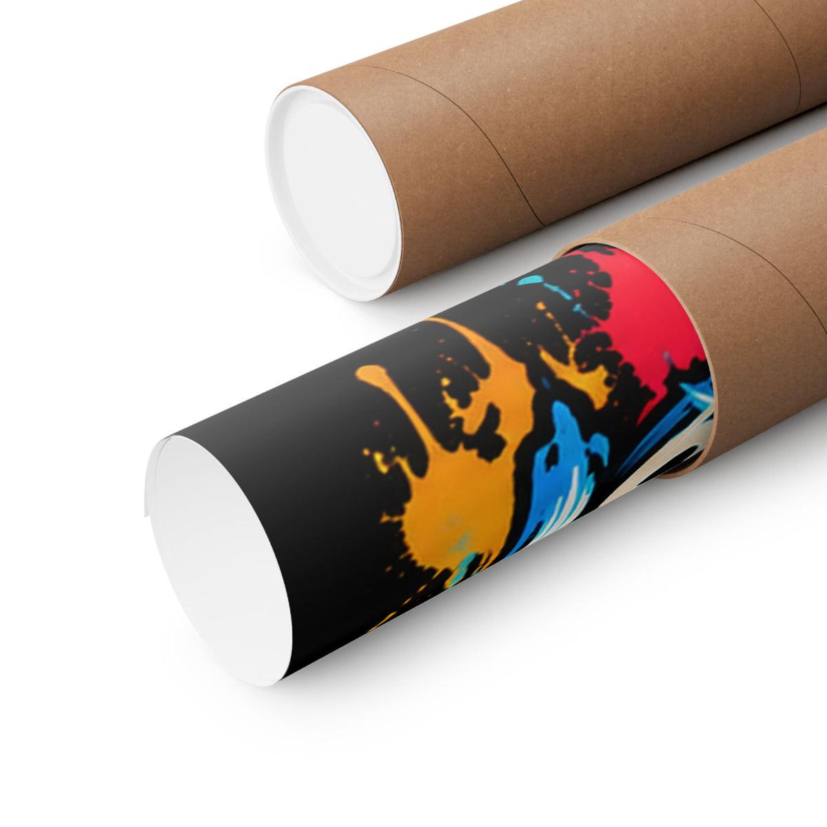 Family First Dog Poster — Colorful Graffiti Matte Vertical Print
