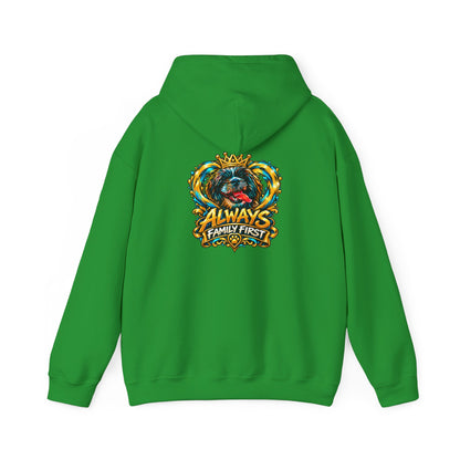 Always Family First Hoodie — Warm Hearts. Strong Bonds.