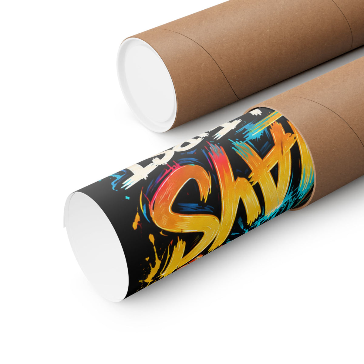 Family First Dog Poster — Colorful Graffiti Matte Vertical Print