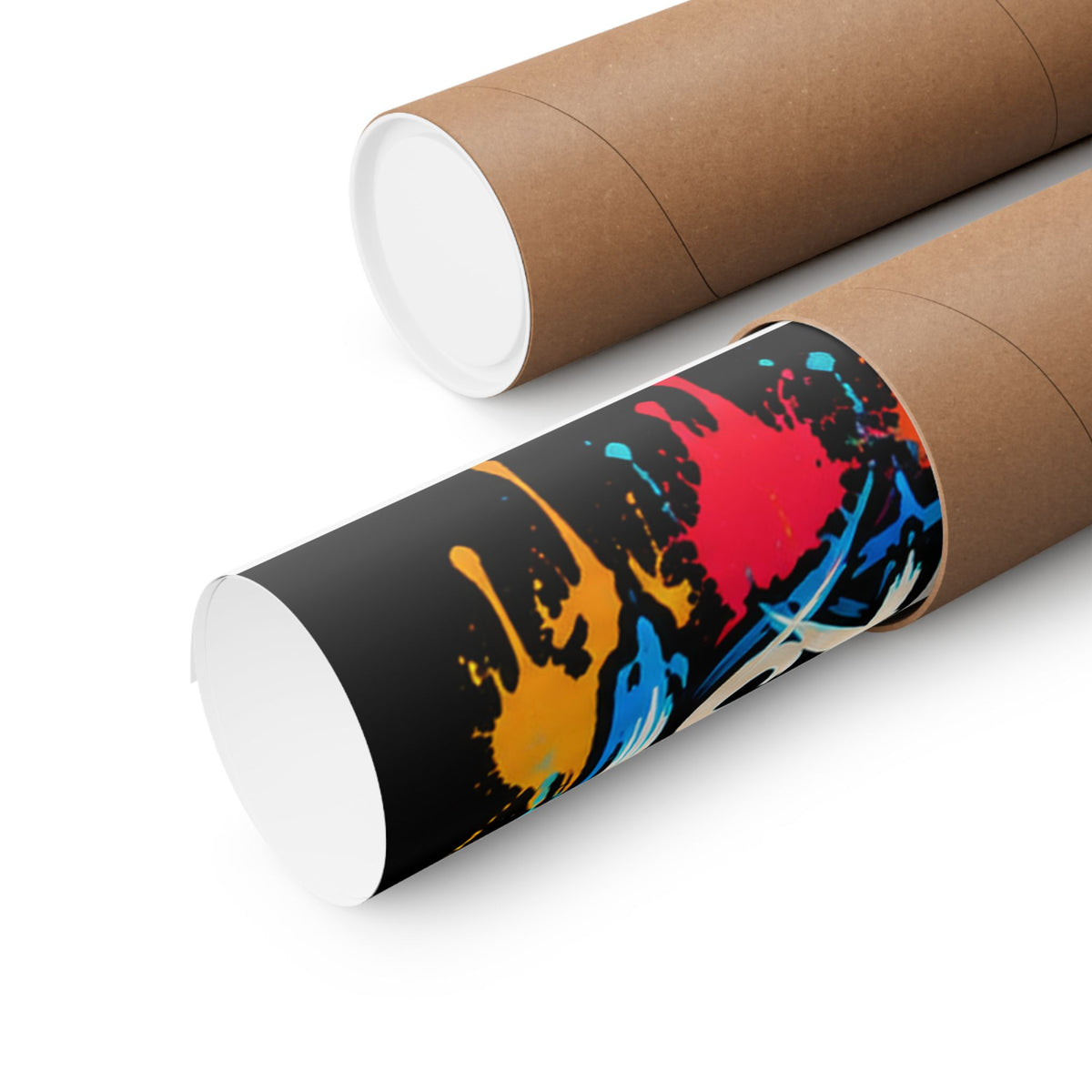 Family First Dog Poster — Colorful Graffiti Matte Vertical Print