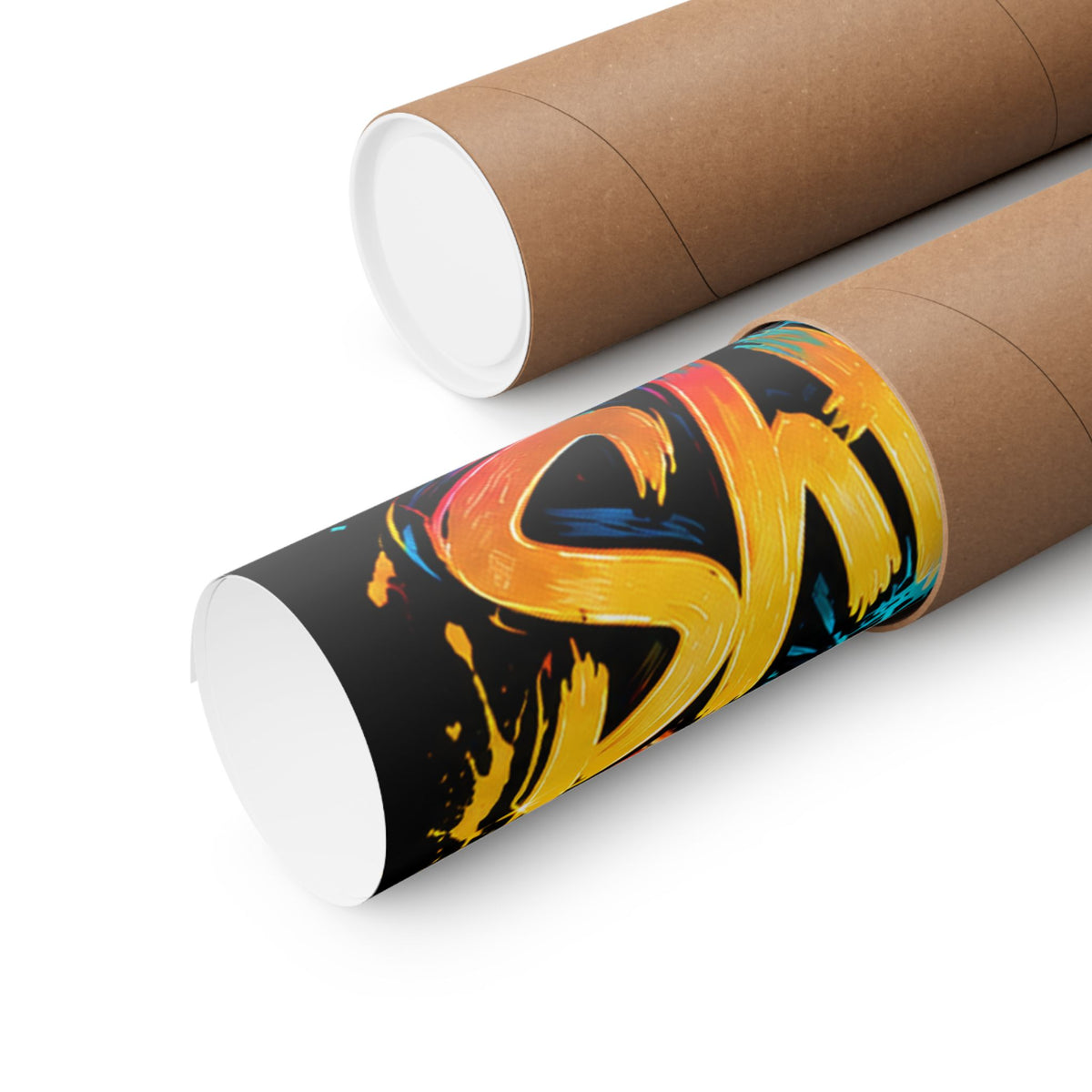 Family First Dog Poster — Colorful Graffiti Matte Vertical Print