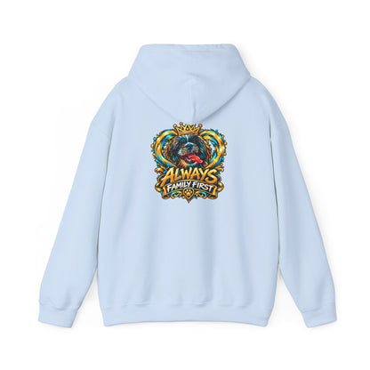 Always Family First Hoodie — Warm Hearts. Strong Bonds.