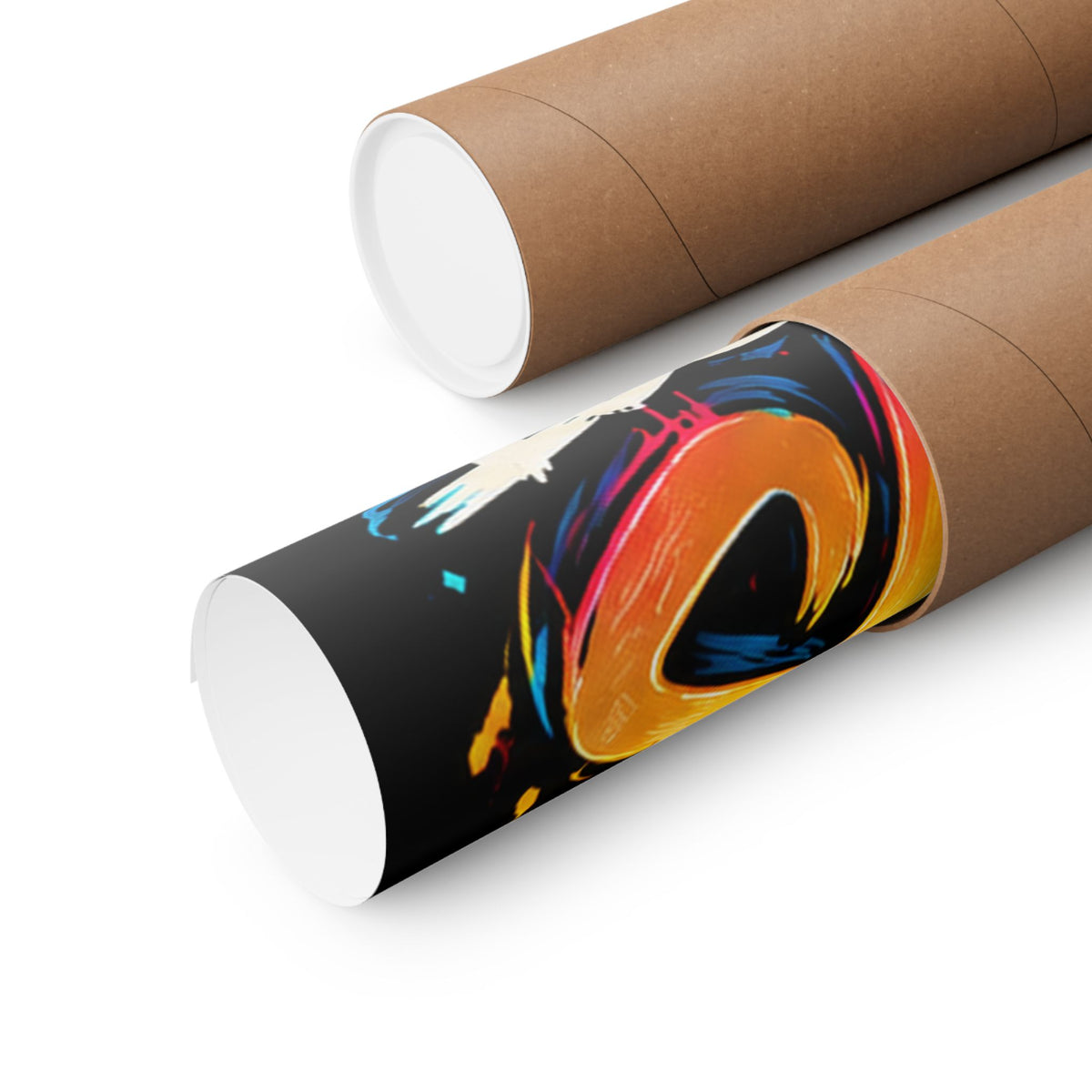 Family First Dog Poster — Colorful Graffiti Matte Vertical Print