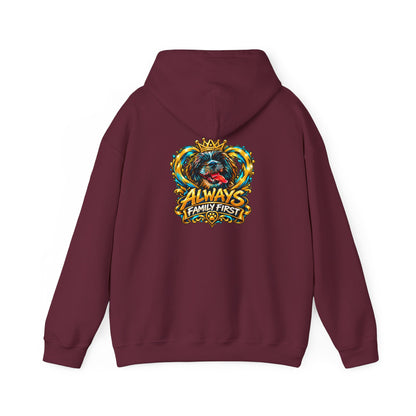 Always Family First Hoodie — Warm Hearts. Strong Bonds.