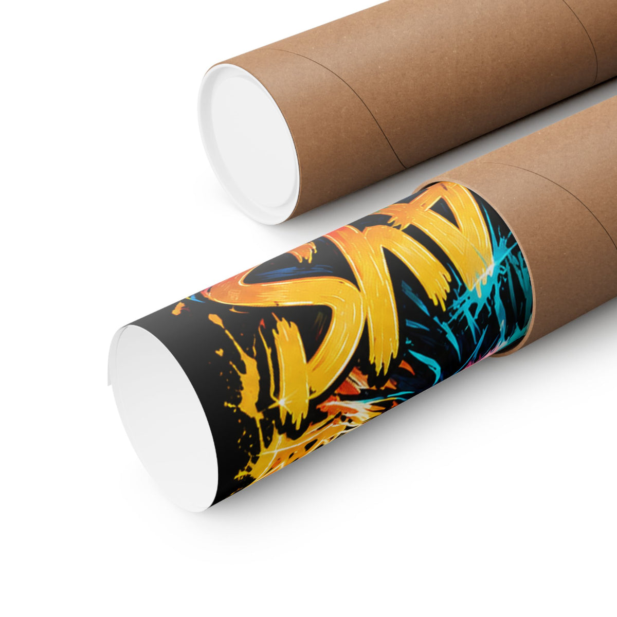 Family First Dog Poster — Colorful Graffiti Matte Vertical Print