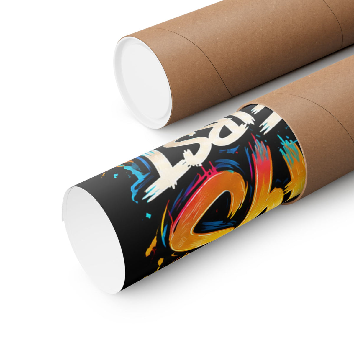 Family First Dog Poster — Colorful Graffiti Matte Vertical Print