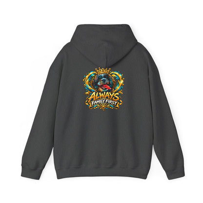 Always Family First Hoodie — Warm Hearts. Strong Bonds.