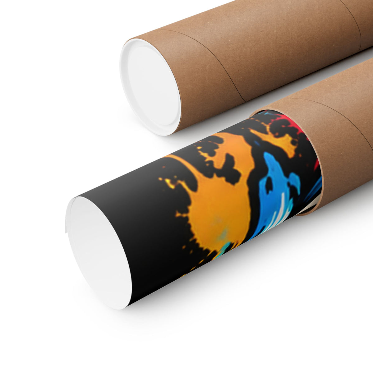 Family First Dog Poster — Colorful Graffiti Matte Vertical Print