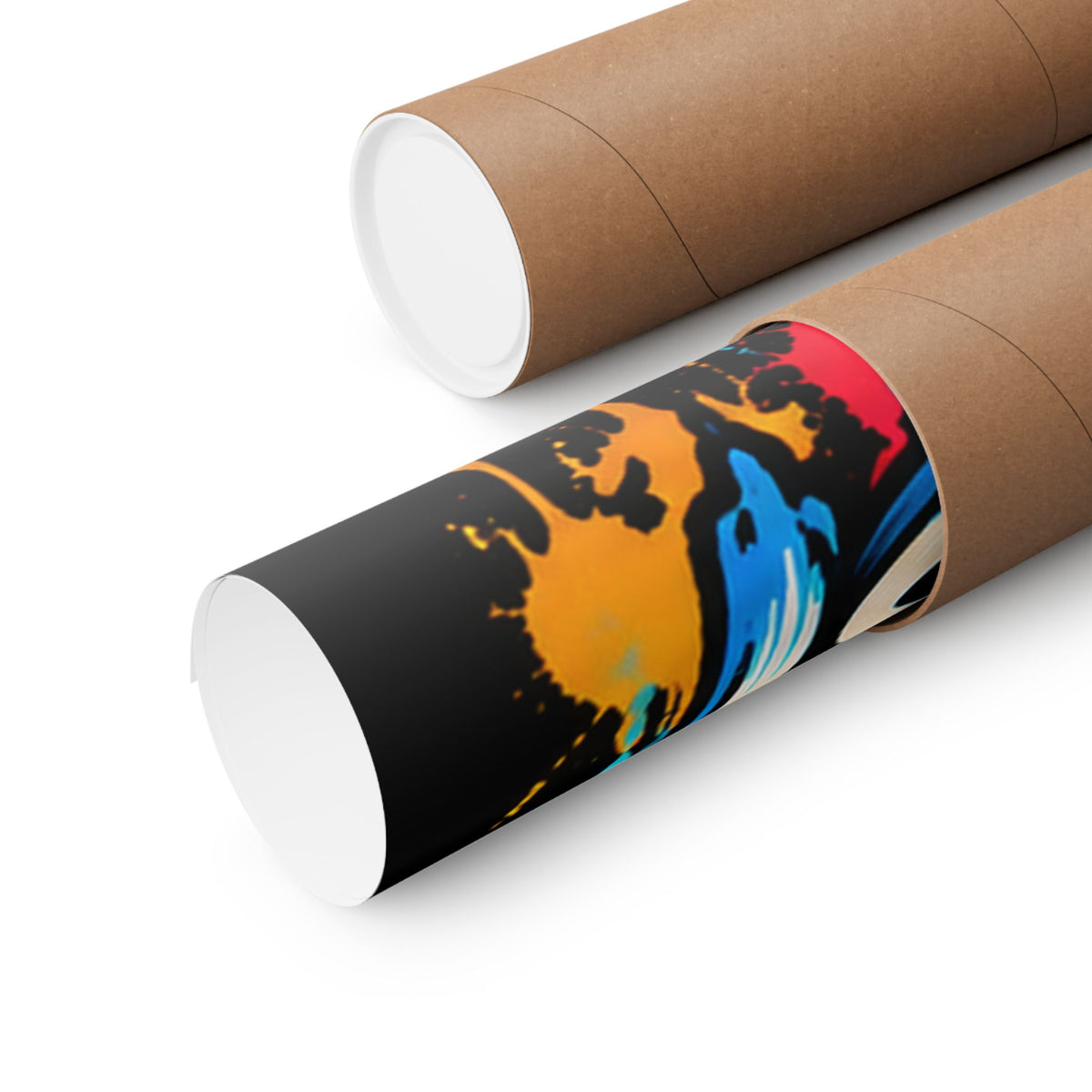 Family First Dog Poster — Colorful Graffiti Matte Vertical Print