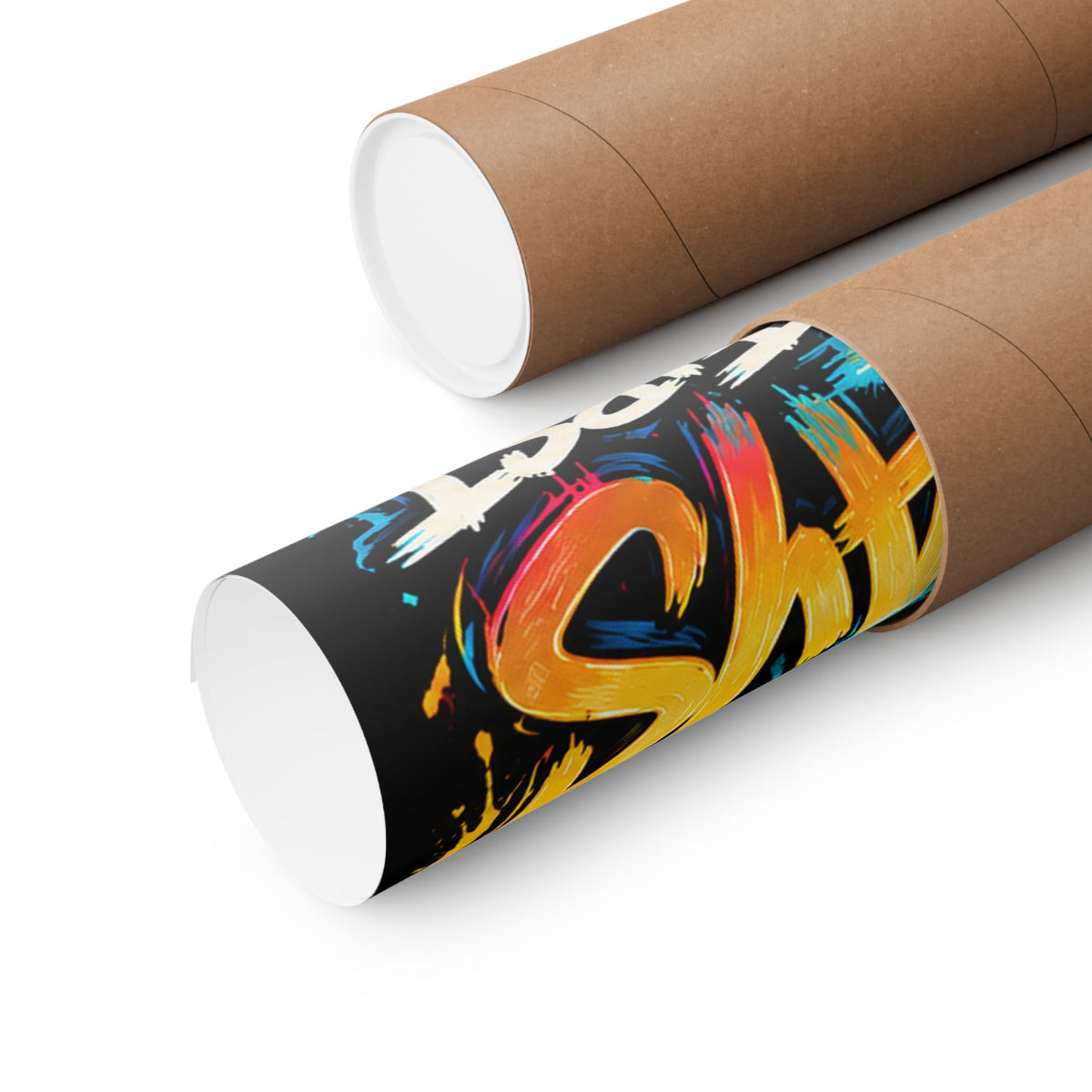 Family First Dog Poster — Colorful Graffiti Matte Vertical Print