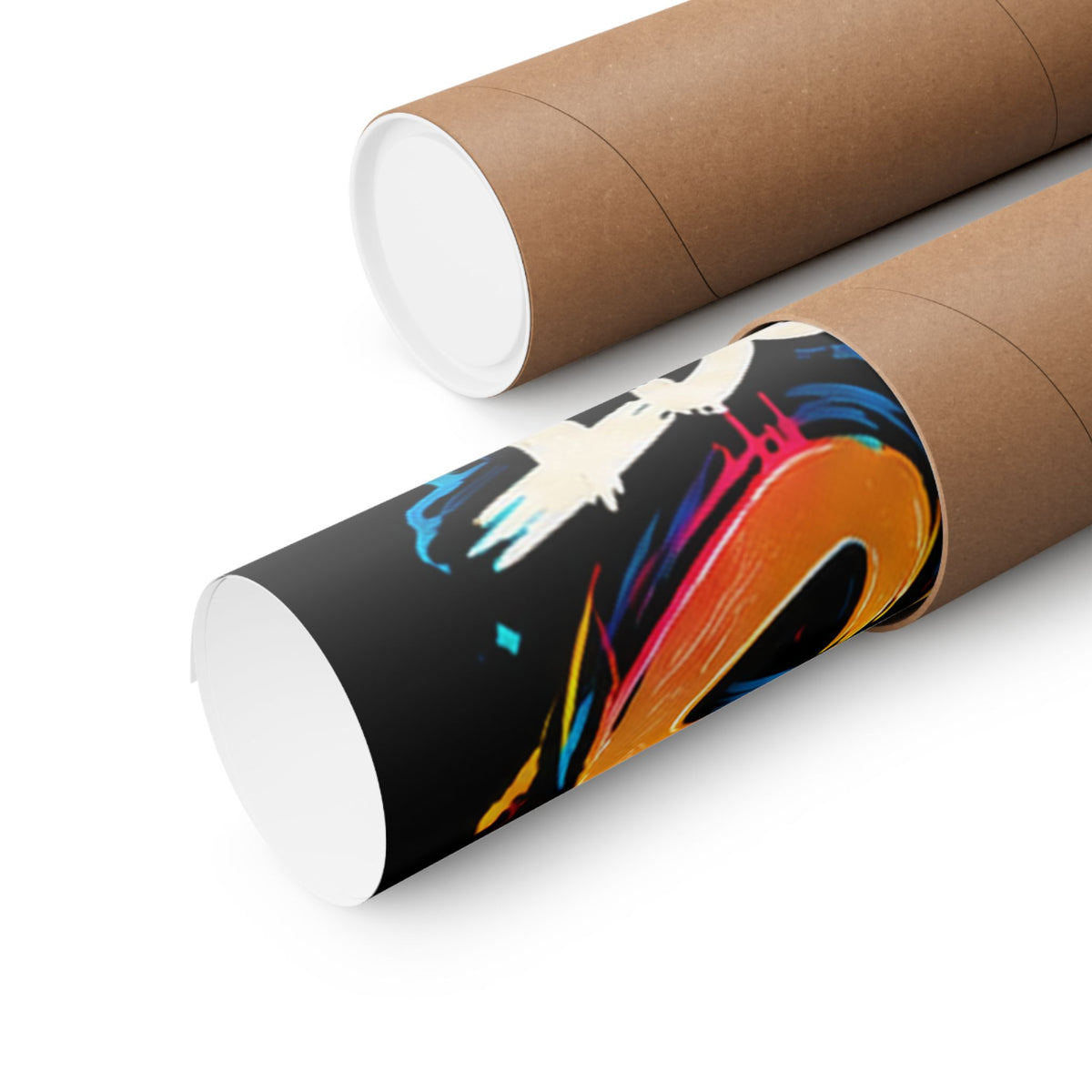 Family First Dog Poster — Colorful Graffiti Matte Vertical Print